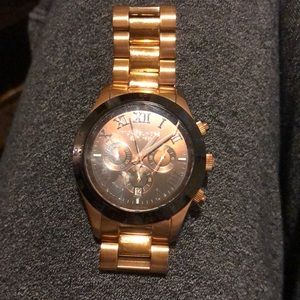 Michael Kors watch. Rose gold, black face
